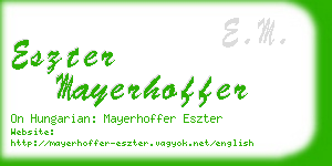 eszter mayerhoffer business card